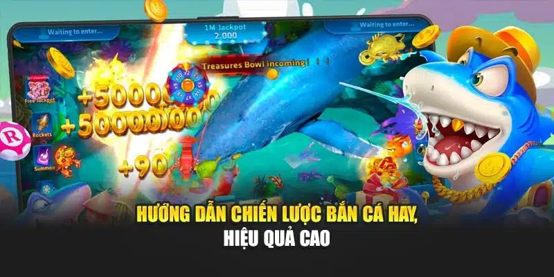 Colorful gaming scene with shark character